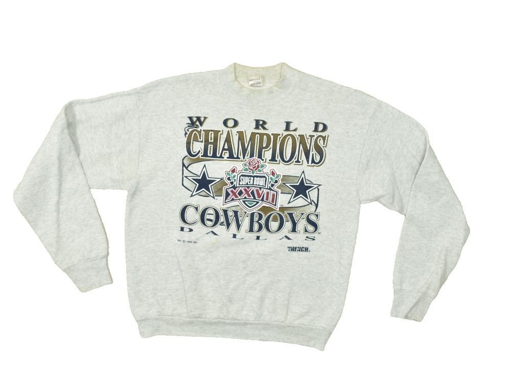 Vintage 90s Dallas Cowboys Super Bowl XXVII Crewneck Sweatshirt 1992 NFL Size L